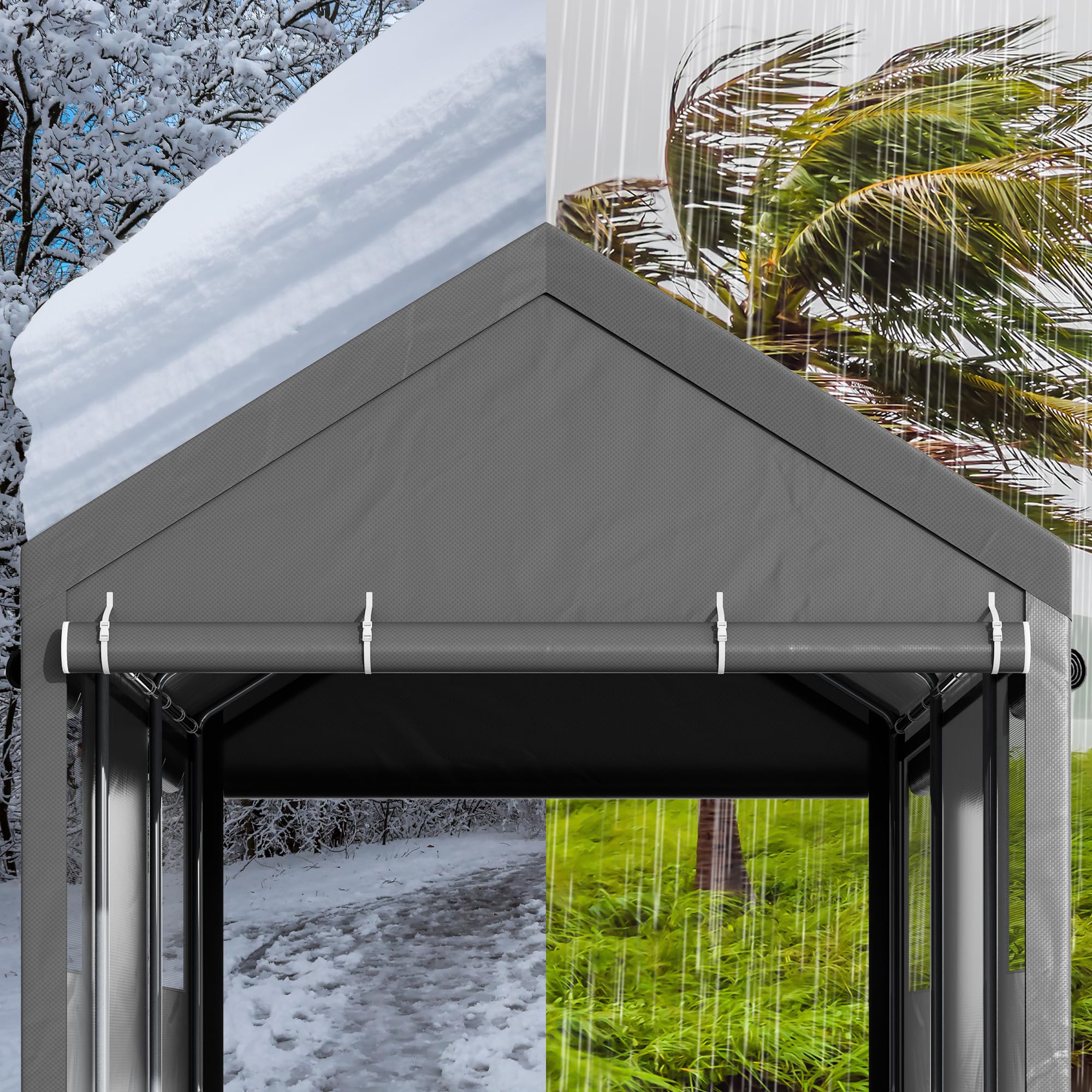 12x20 Ft Walsunny Heavy-Duty Carport