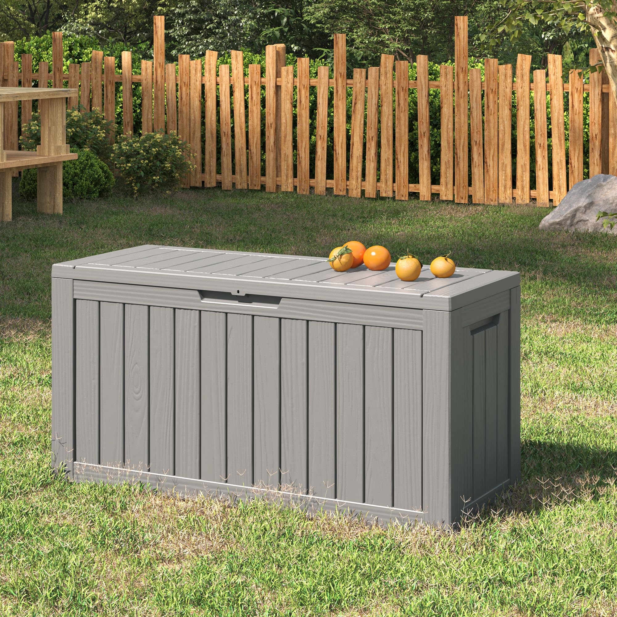 32-Gallon Resin Deck Box 2-Pack, Black