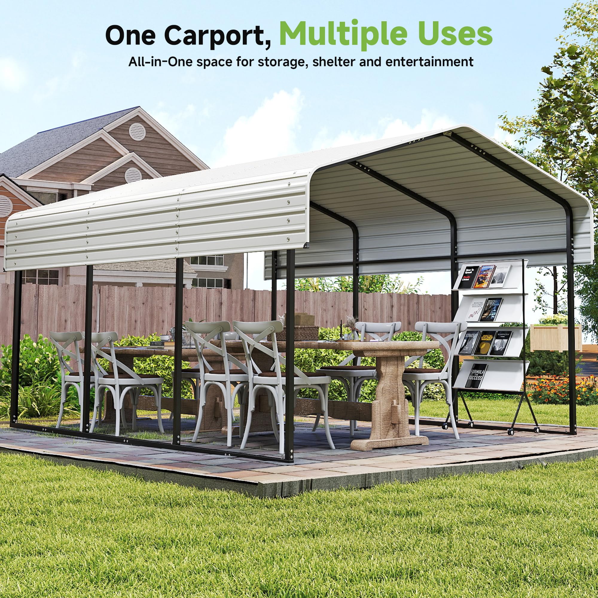 12x20 Ft Real Relax Heavy-Duty Carport