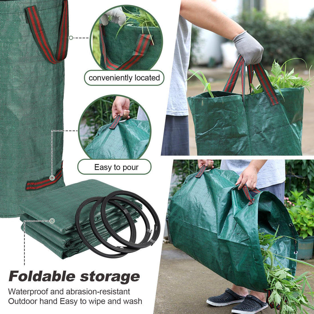 Goodefg 72G Yard Waste Bags, 3-Pack