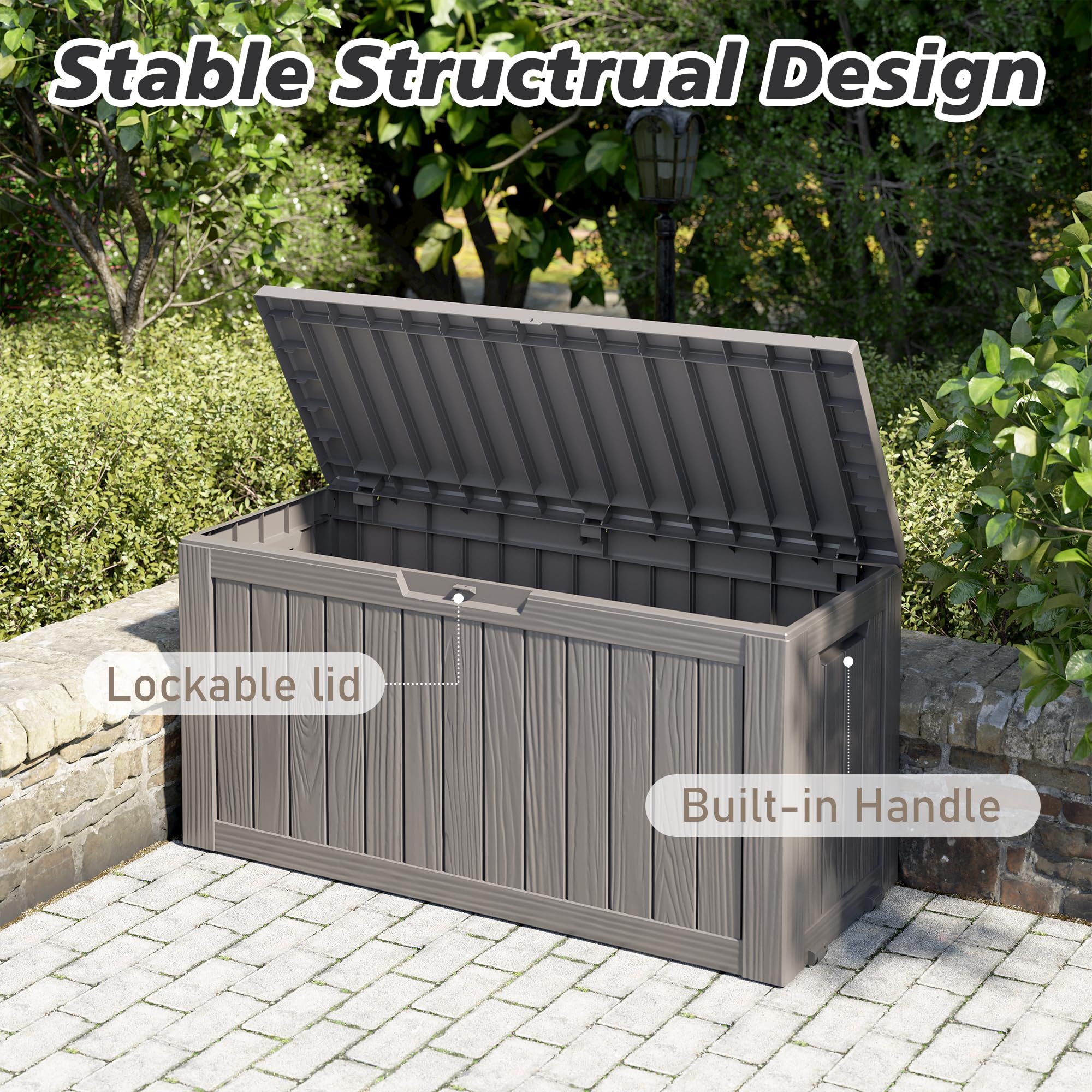 32-Gallon Resin Deck Box 2-Pack, Black