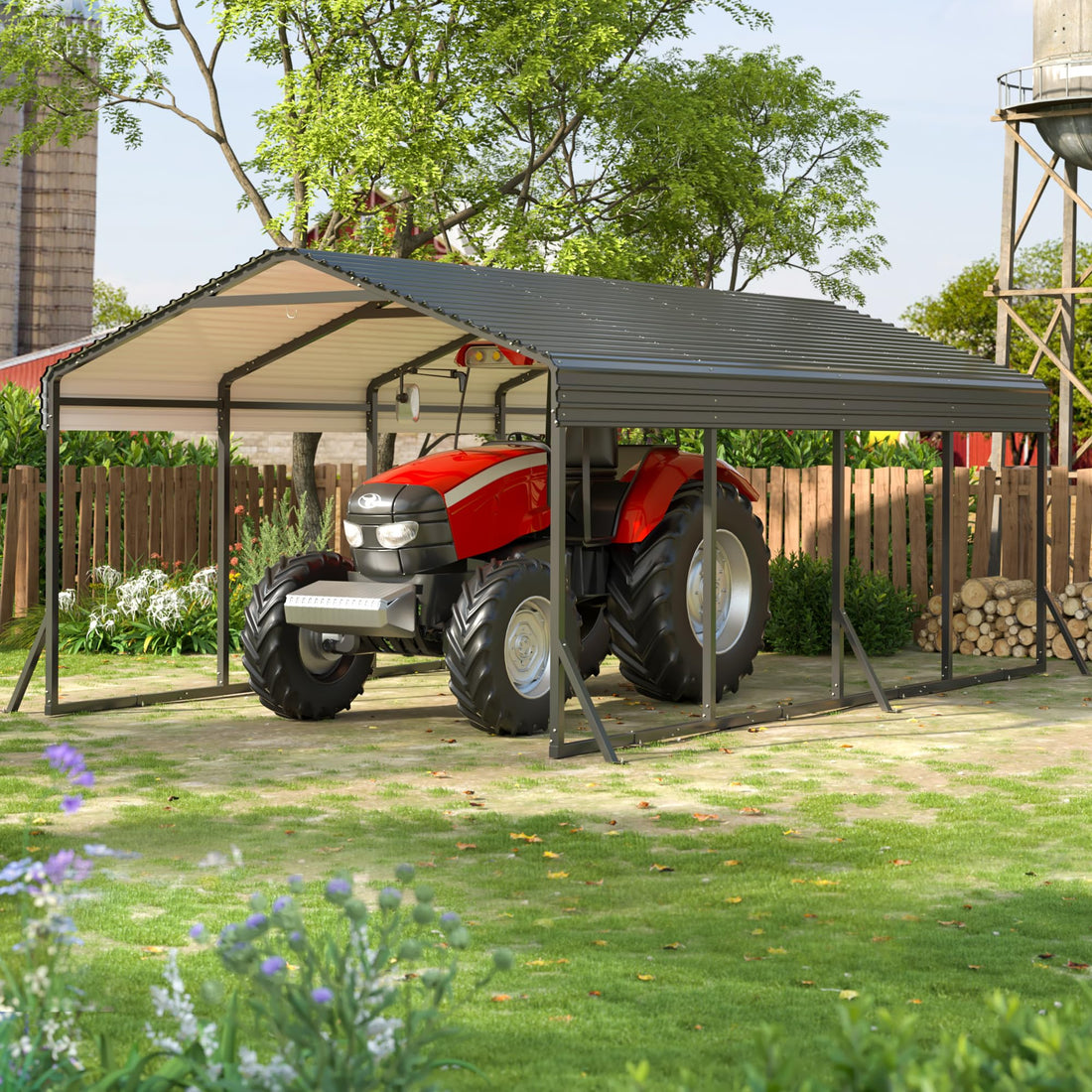 20x30 Ft Heavy-Duty Metal Carport