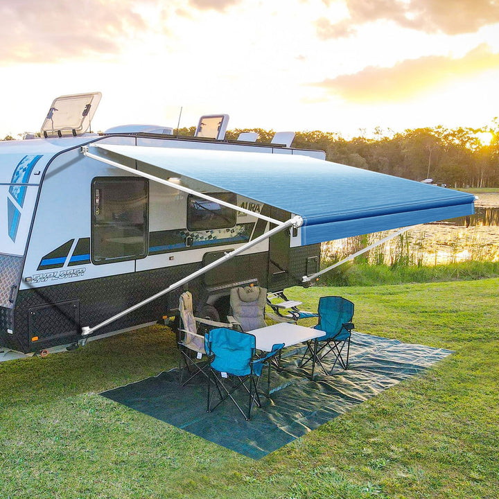 YESCAMP 17Ft Manual RV Awning Kit, Black