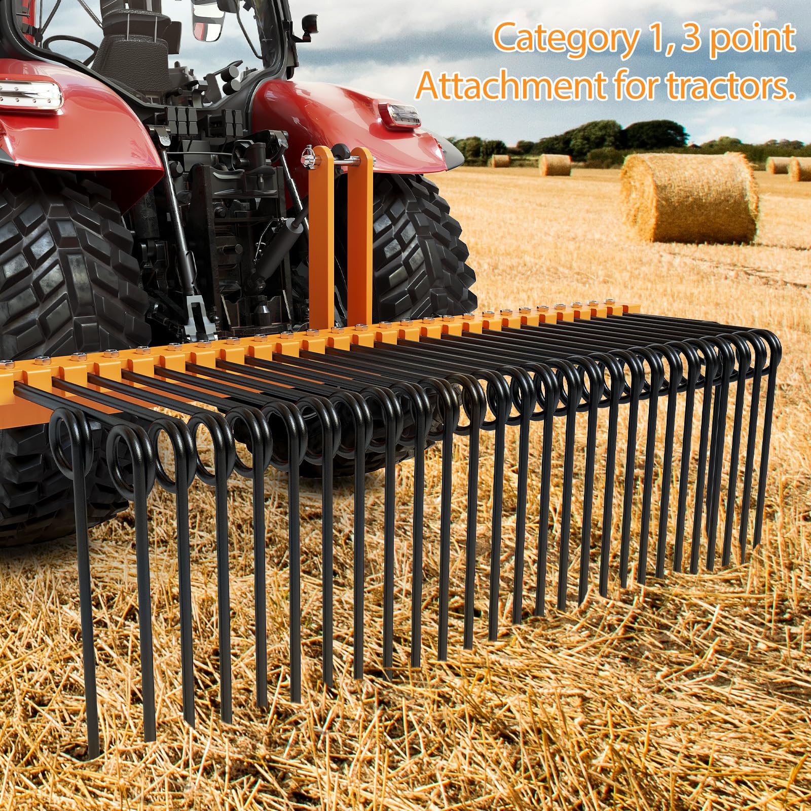 60" 3-Point Tractor Rake