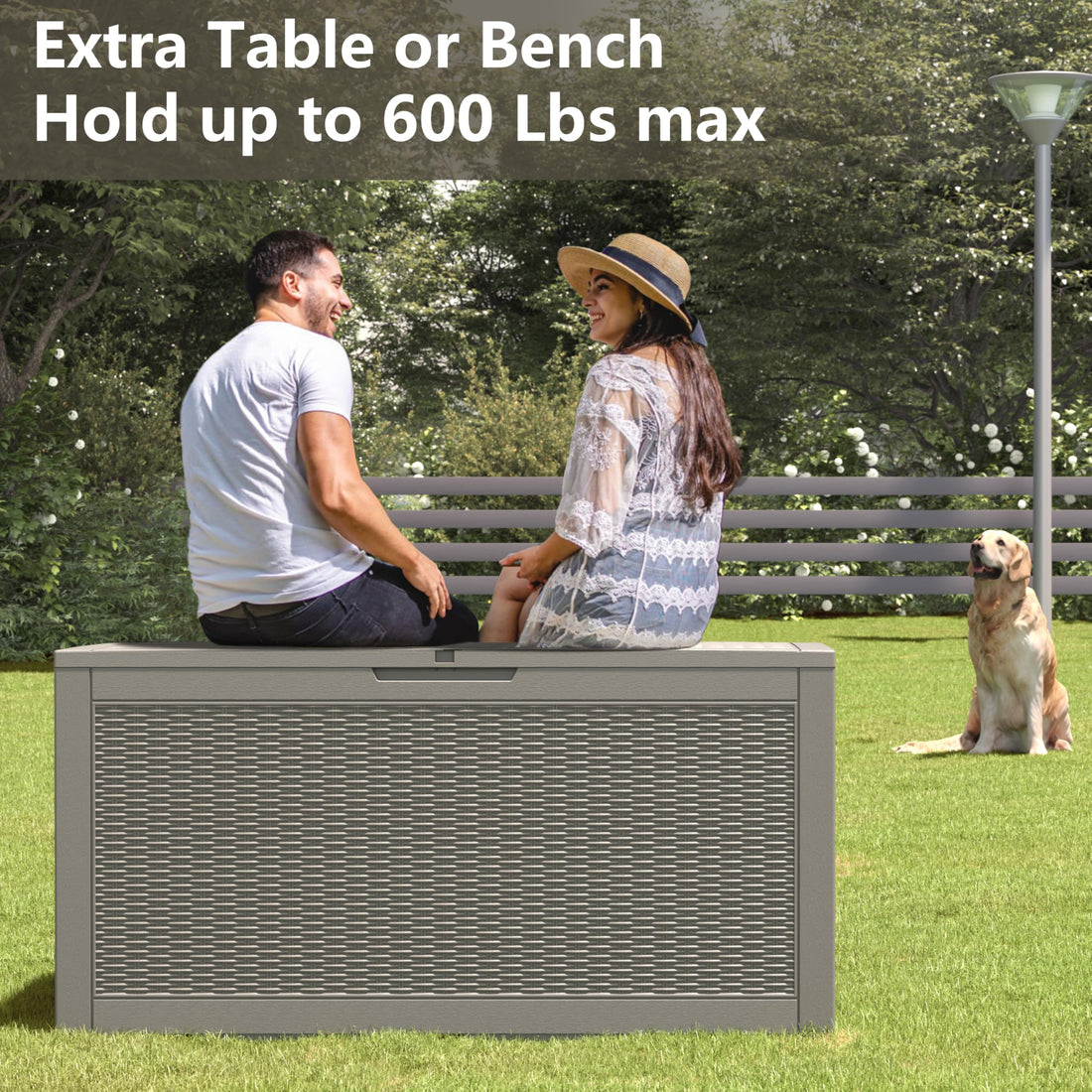 32-Gallon Resin Deck Box 2-Pack, Black