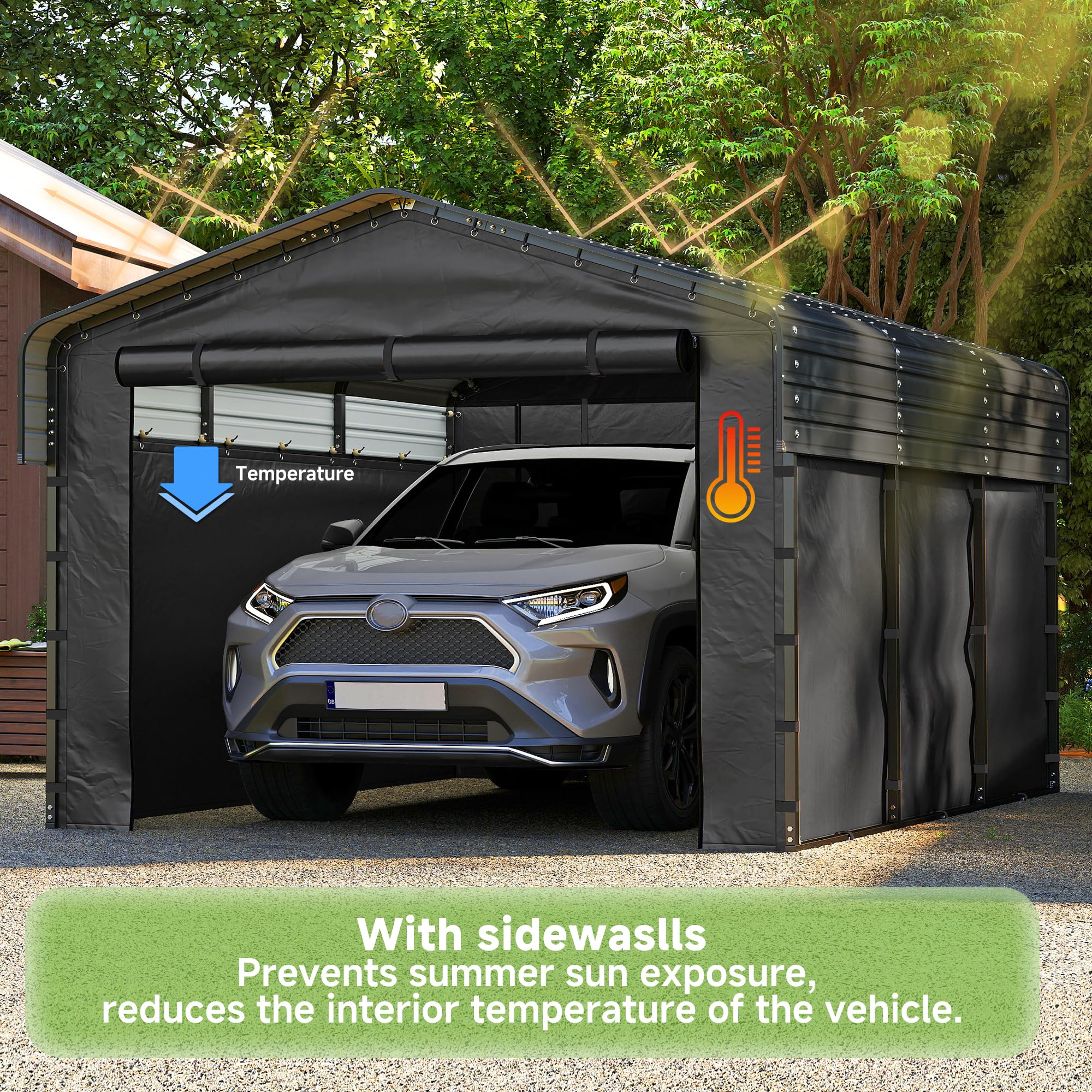 12x20 Ft Real Relax Heavy-Duty Carport