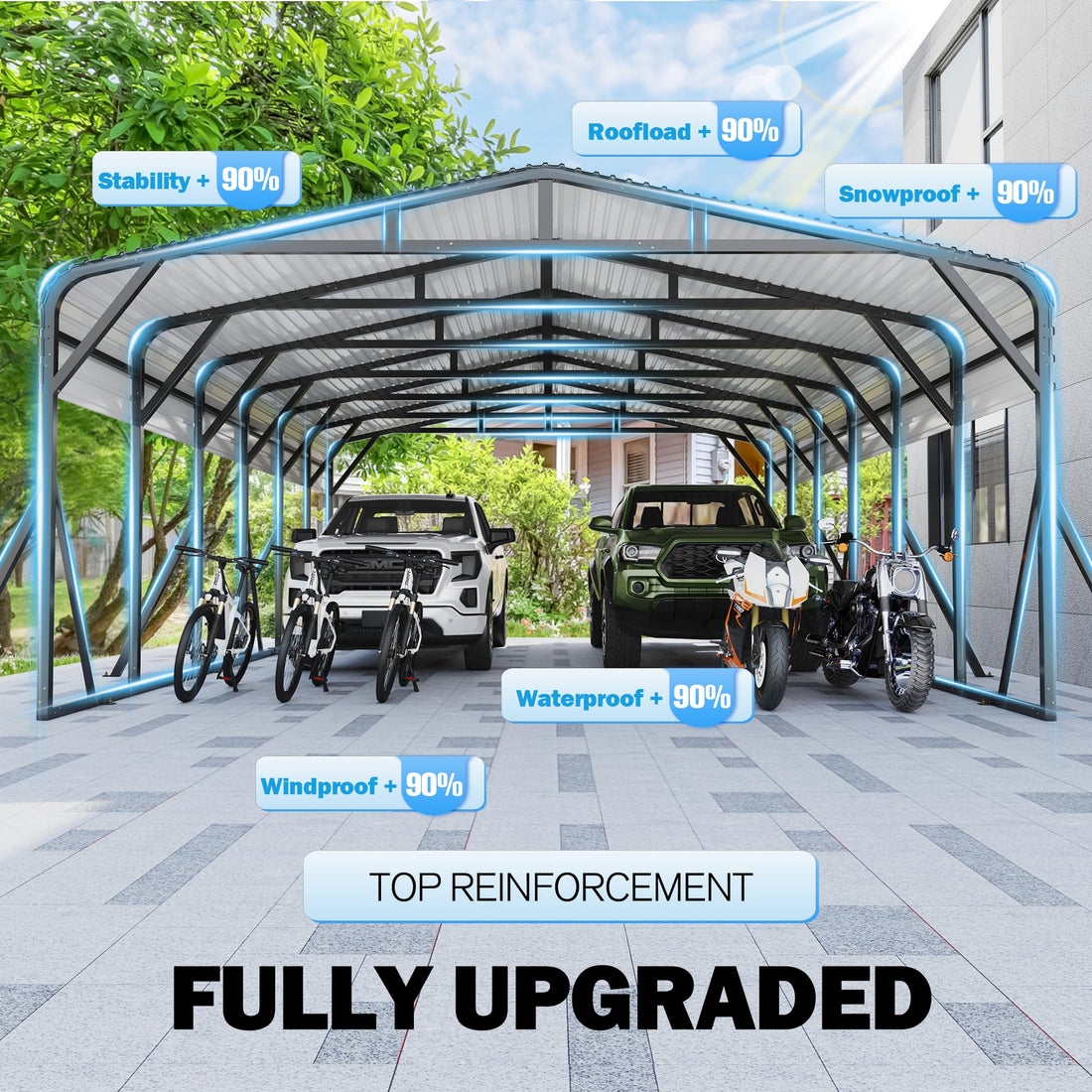 20x30 Ft Heavy-Duty Metal Carport