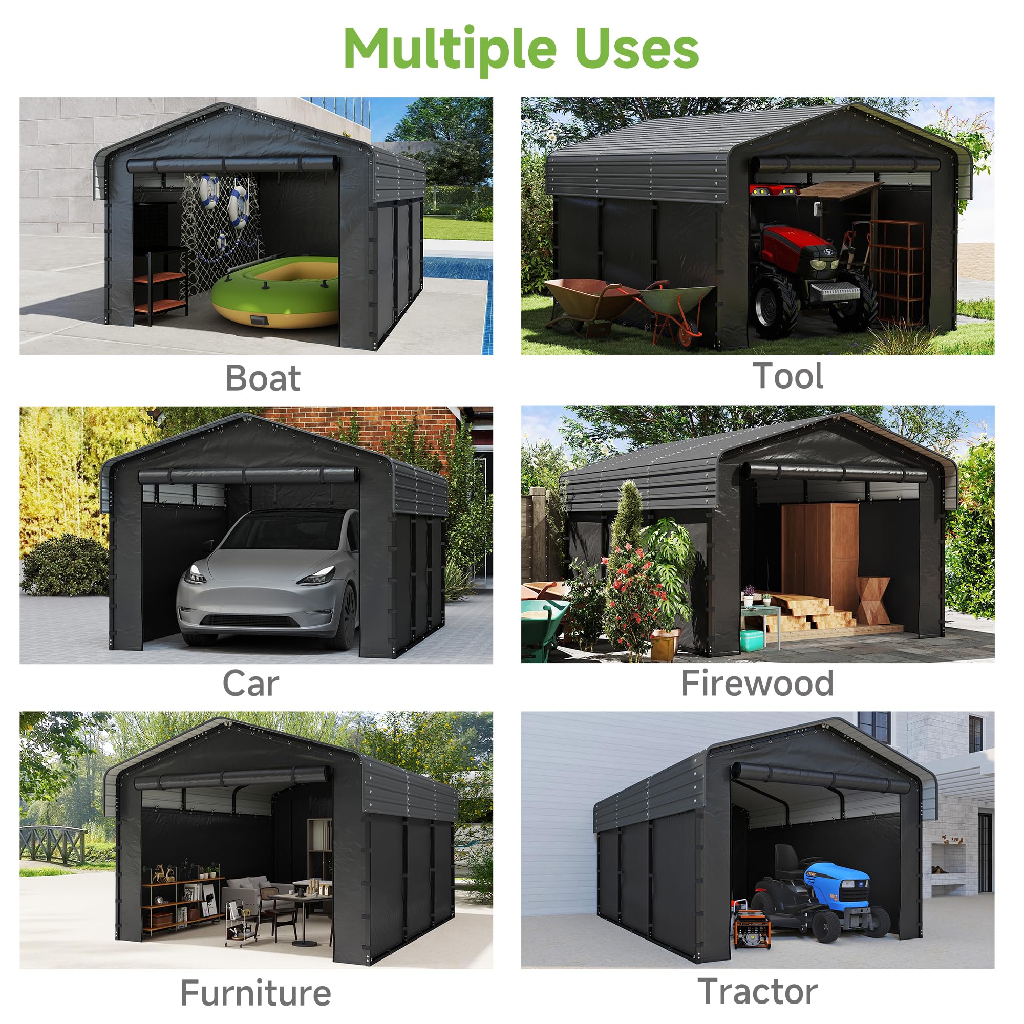 12x20 Ft Real Relax Heavy-Duty Carport