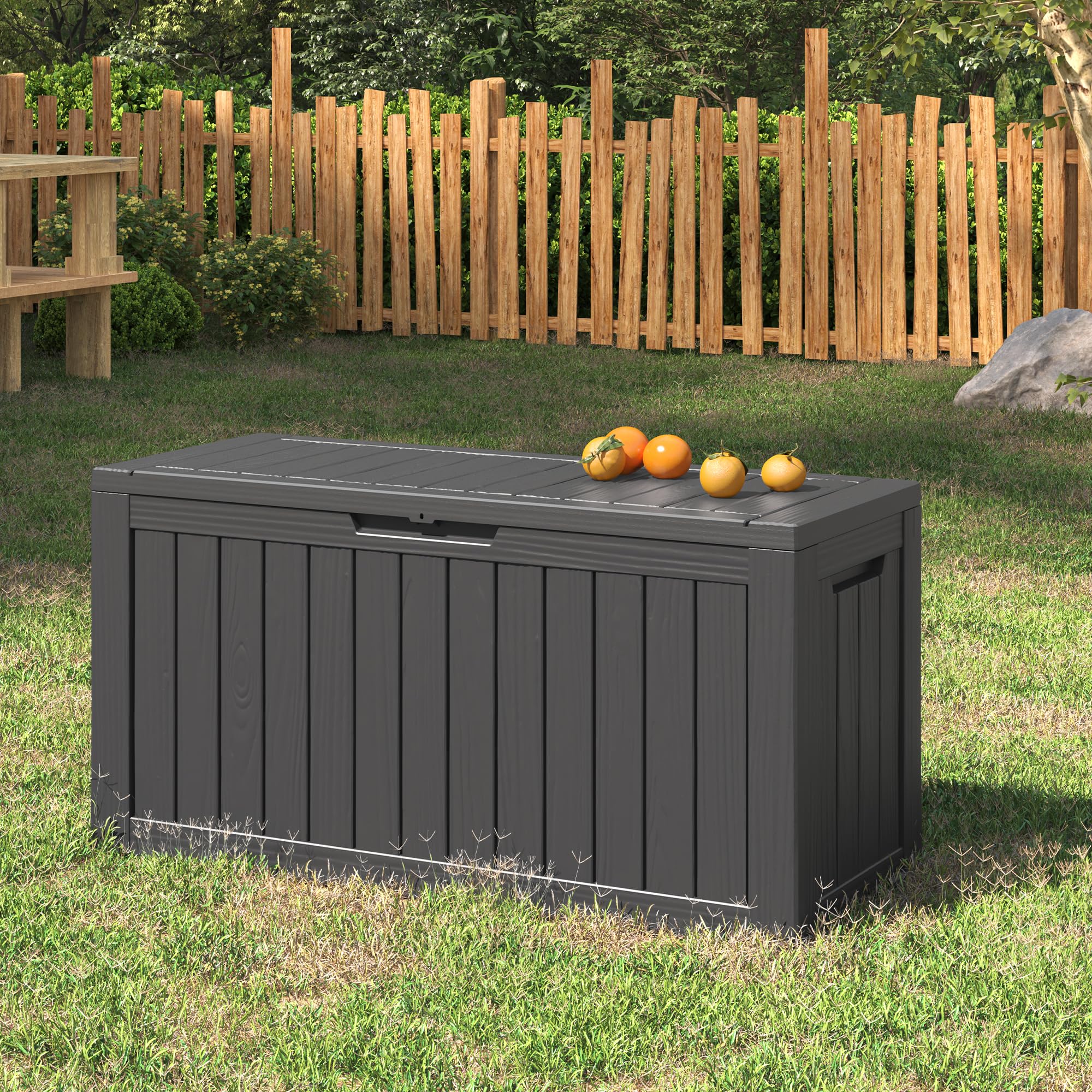 32-Gallon Resin Deck Box 2-Pack, Black