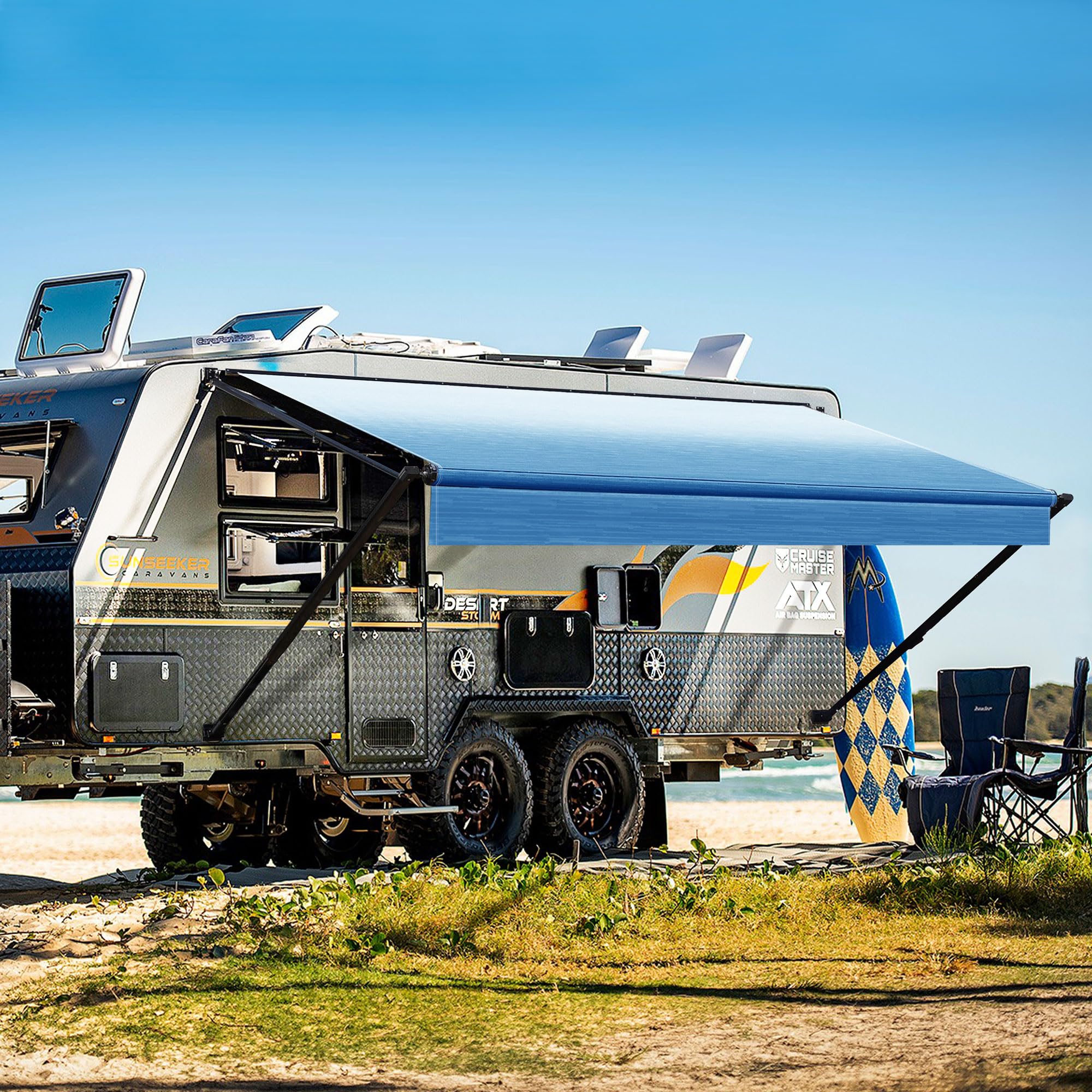 YESCAMP 17Ft Manual RV Awning Kit, Black