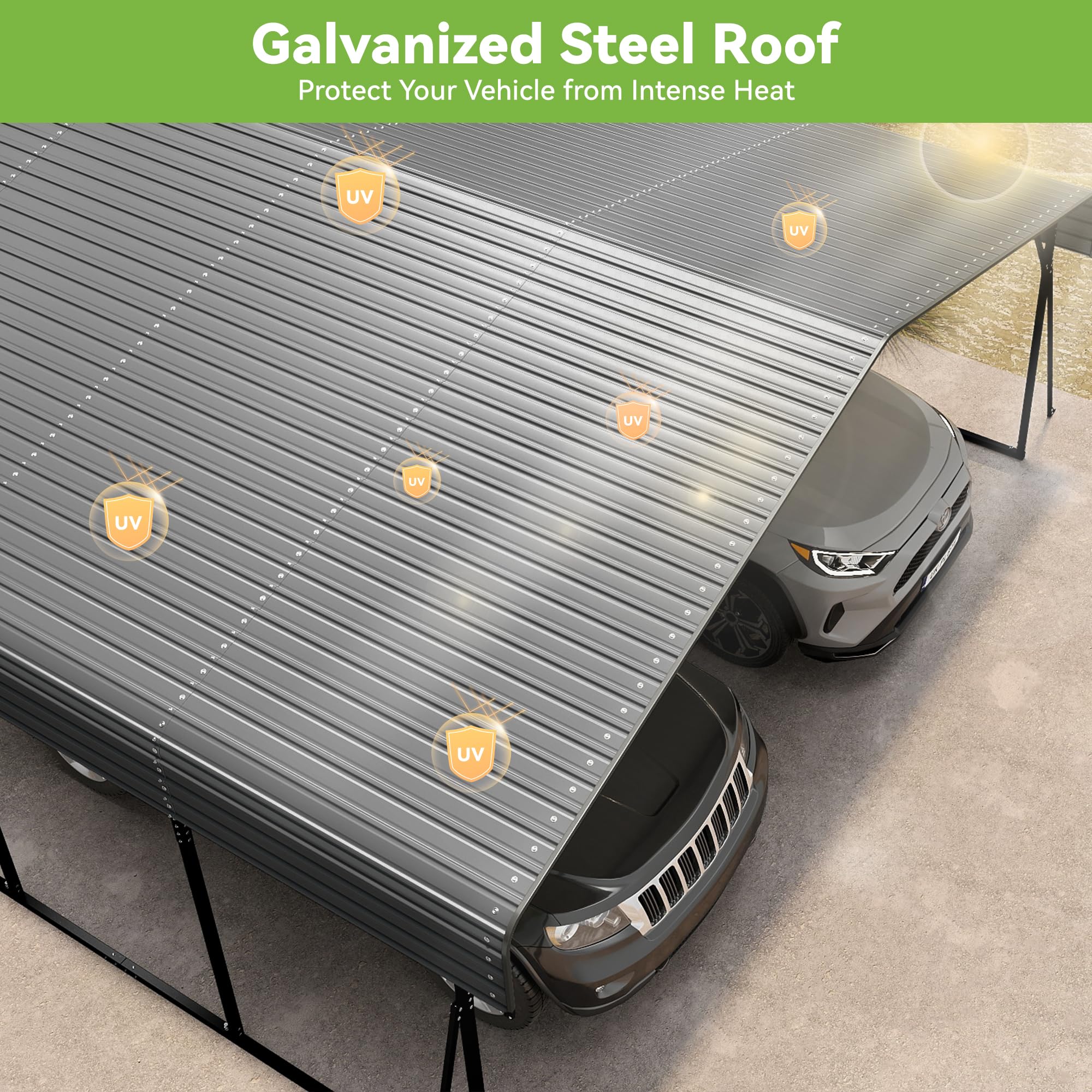 12x20 Ft Real Relax Heavy-Duty Carport