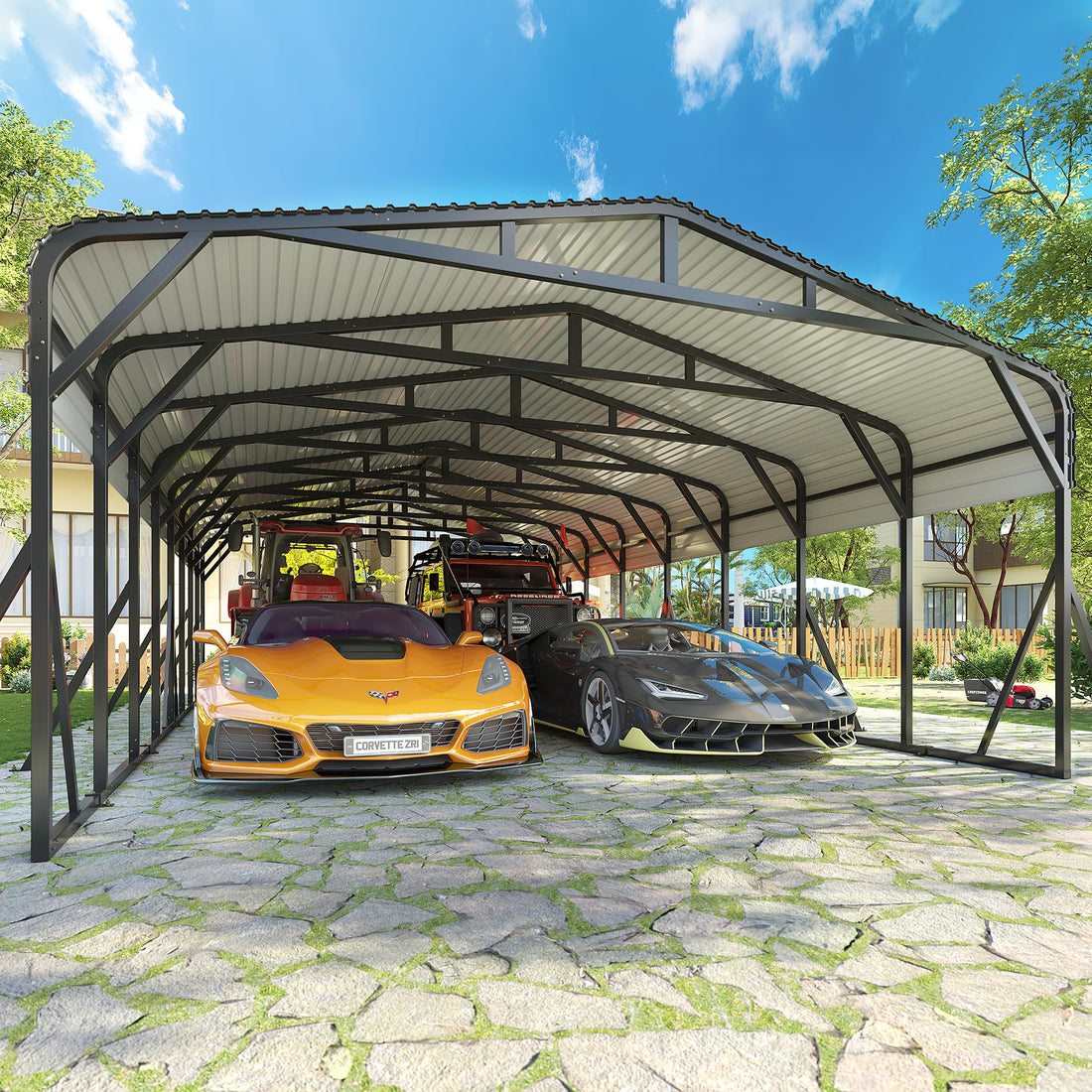 20x30 Ft Heavy-Duty Metal Carport