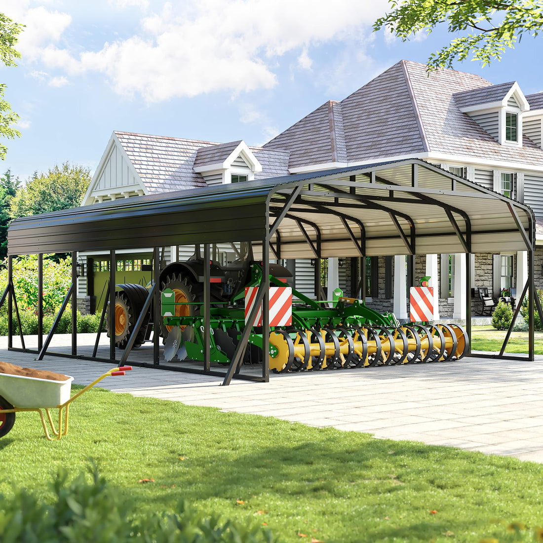 20x30 Ft Heavy-Duty Metal Carport