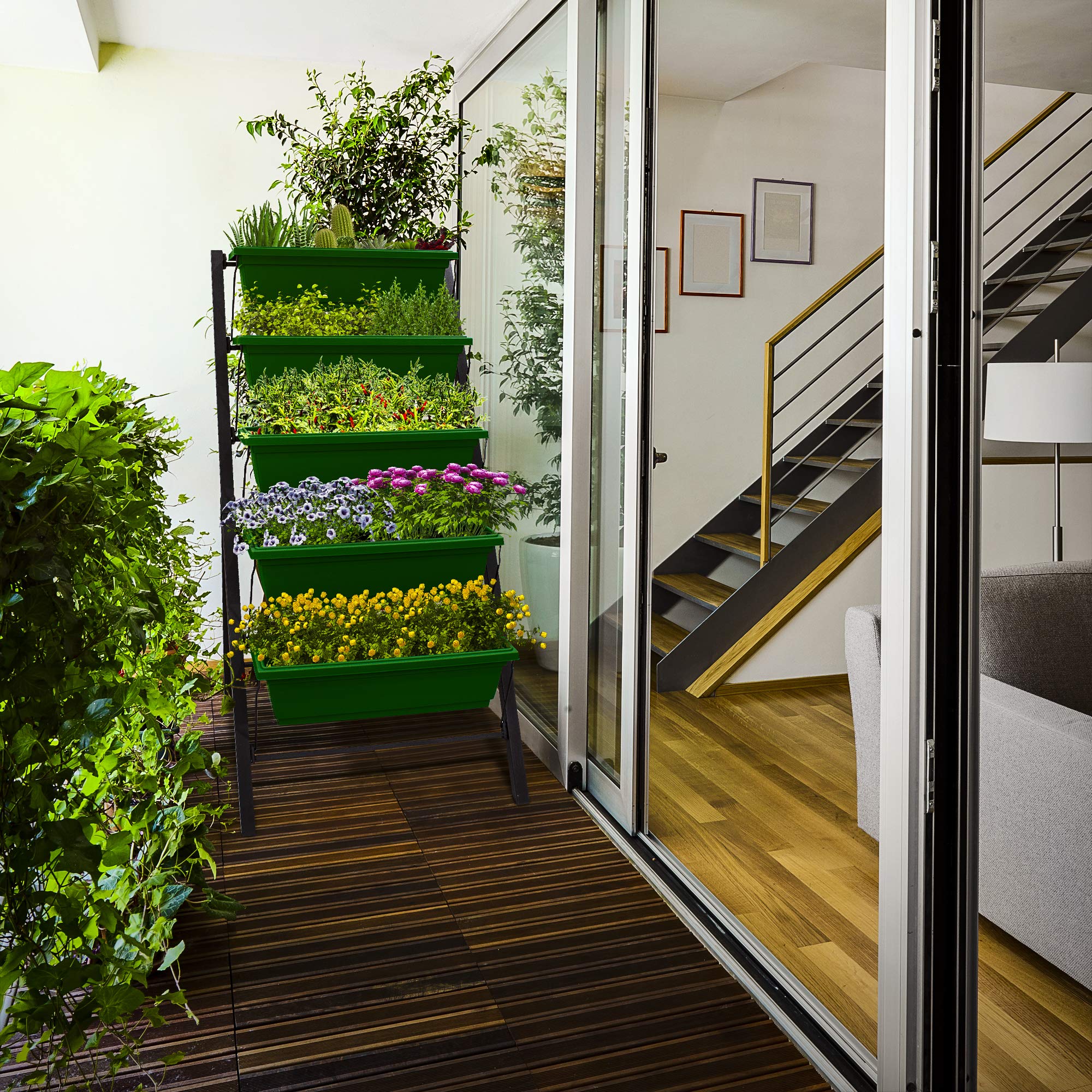 4Ft 5-Tier Vertical Raised Garden Bed Planter Box